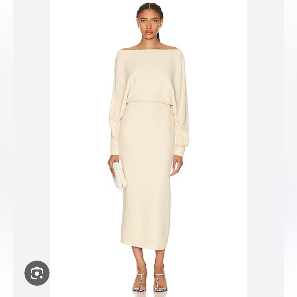 NWT Khaite June Dress in Custard Sz 8
